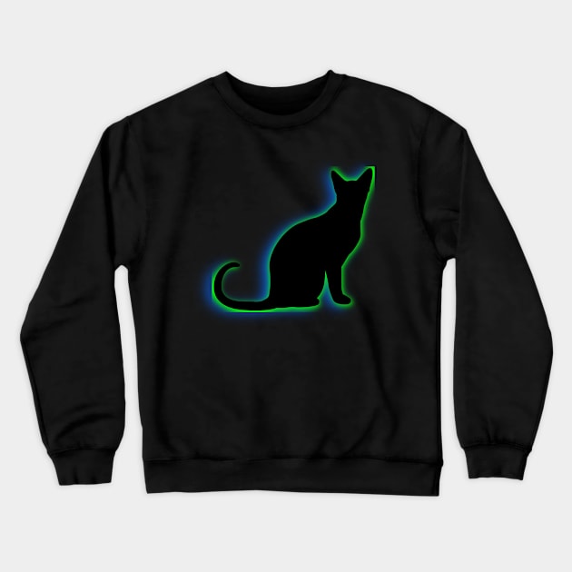 Halloween Cat Crewneck Sweatshirt by Celtic Morrigan